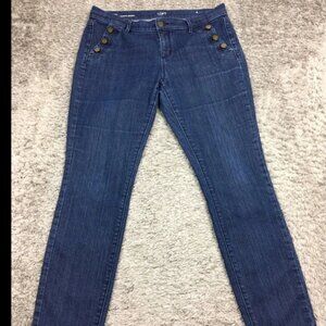 LOFT Outlet Modern Skinny Jeans Womens Size 10 Blue Denim Dark Wash